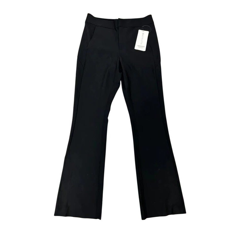 Athleta Stellar Flare Trouser Women 8 Black Nwt Flare Leg Stretch Workwear